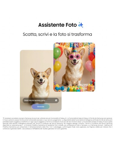Samsung Galaxy S26 Smartphone AI, 256GB, Processore avanzato, Assistente Foto, Creative Studio, Camera 50 MP, 4300 mAh, Sky Blue