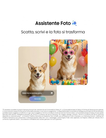 Samsung Galaxy S26 Smartphone AI, 256GB, Processore avanzato, Assistente Foto, Creative Studio, Camera 50 MP, 4300 mAh, Sky Blue
